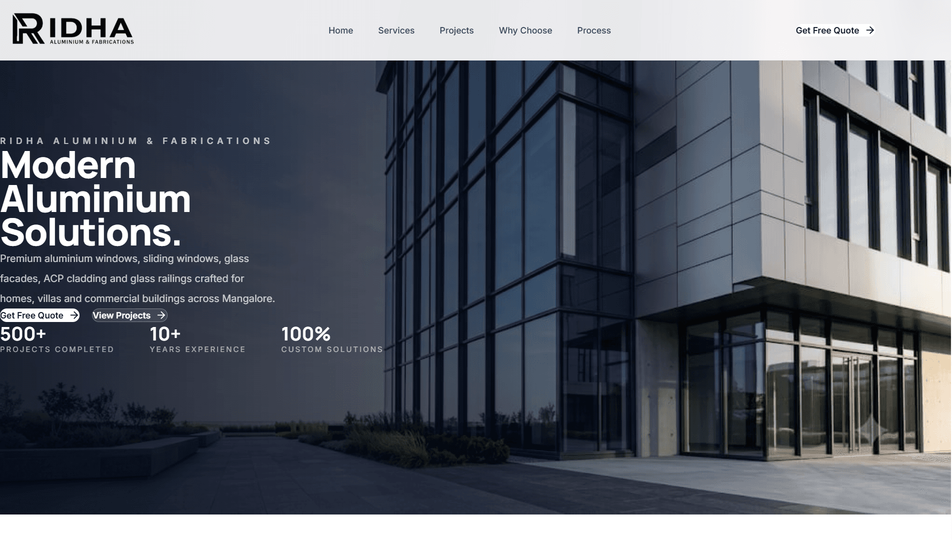 Ridha Aluminium website