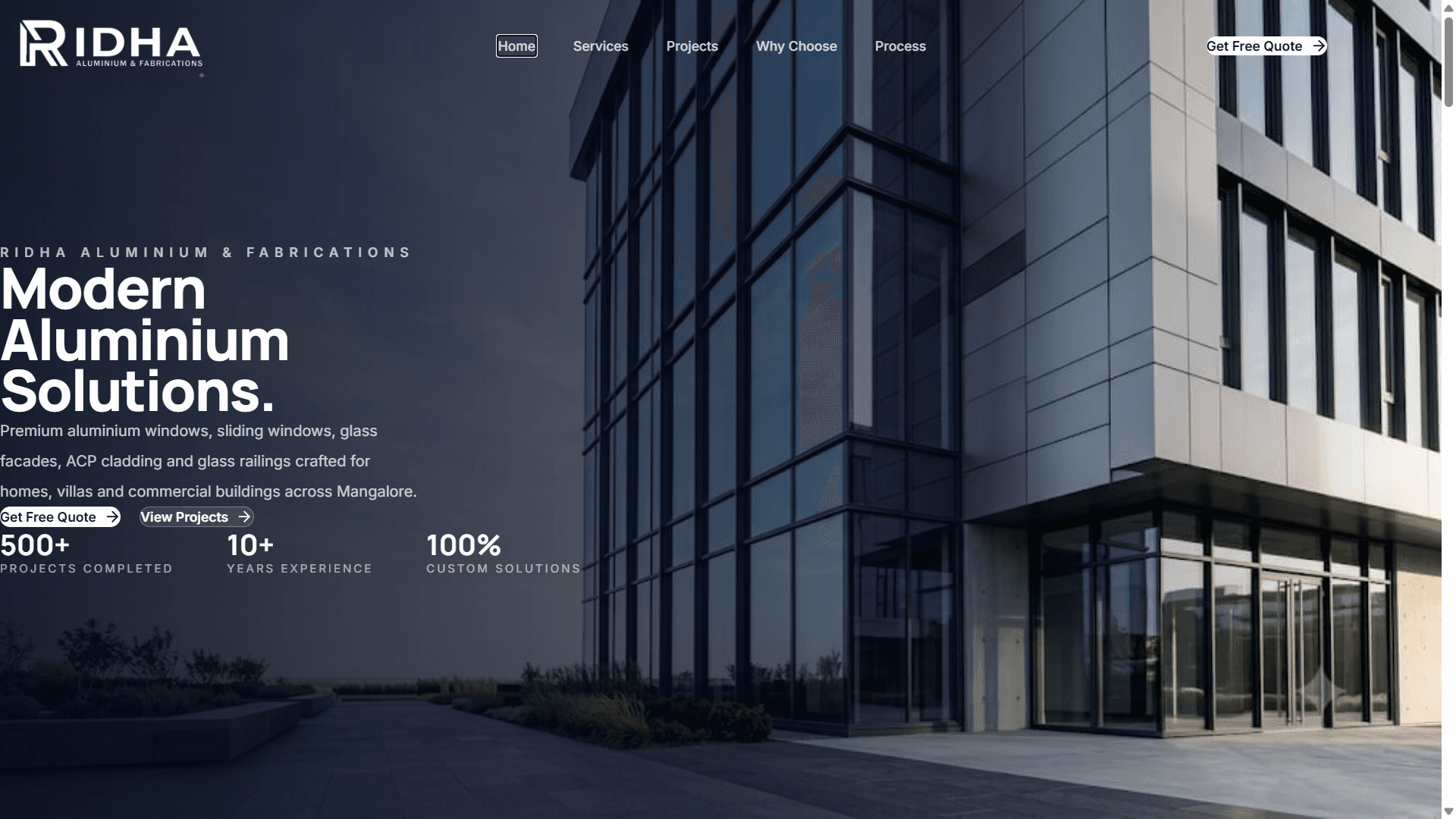 Ridha Aluminium Website